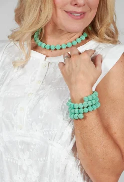 Narratives Bracelets^Mint Springwire Woven Ball Bracelet
