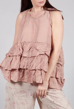 Les Ours Tops^Miracle Top in Embossed Pink