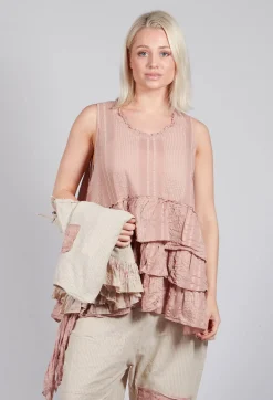Les Ours Tops^Miracle Top in Embossed Pink
