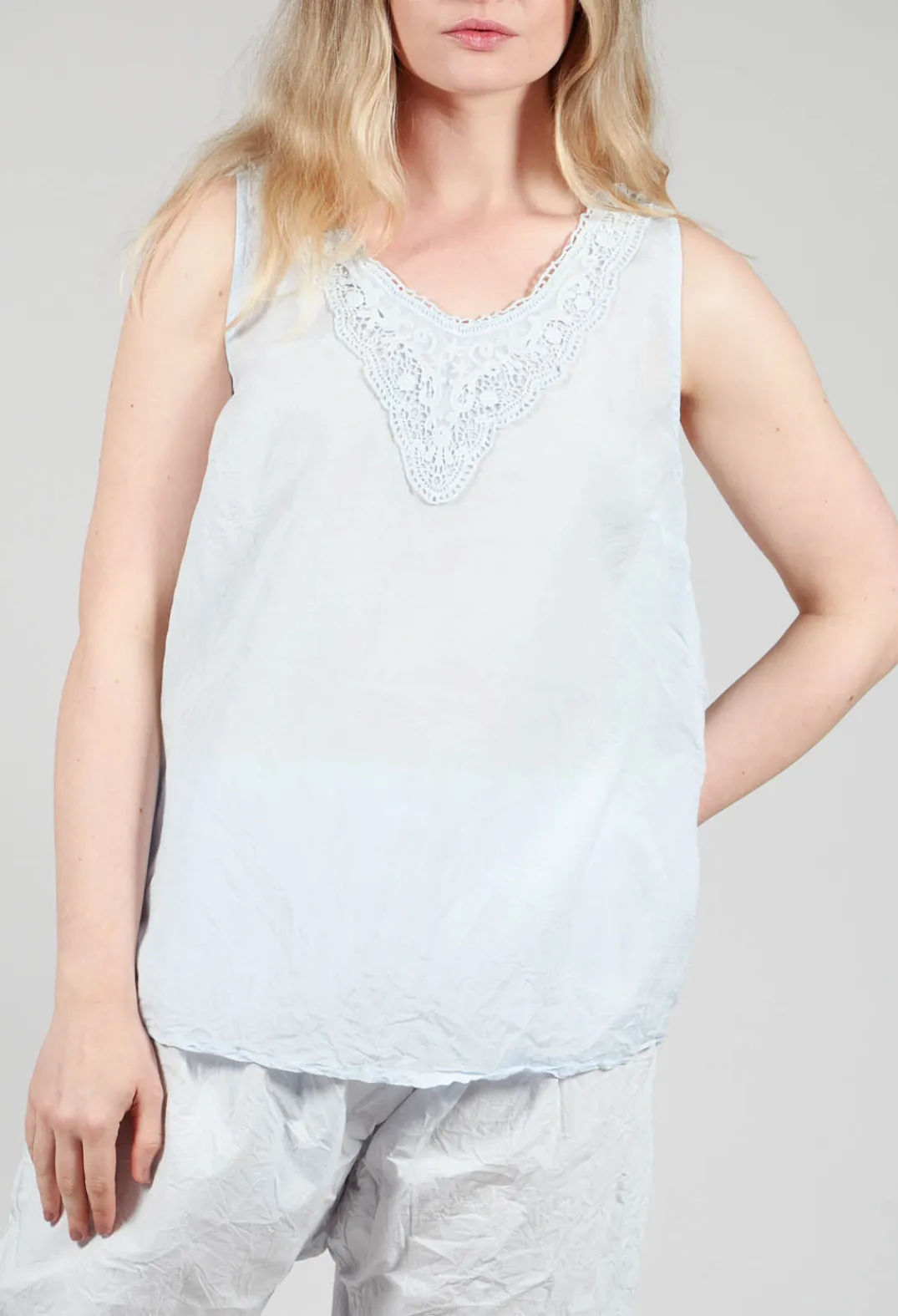 Ewa I Walla Tops^Misa Top in Ice Blue