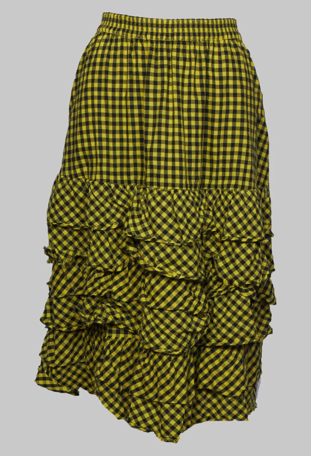 Privatsachen Skirts^Mitteldeal Skirt in Ingwer Yellow and Black Check