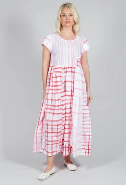 Tadashi with Giovanna Guglielmi Dresses^Mixed Print Picnic Dress in Red