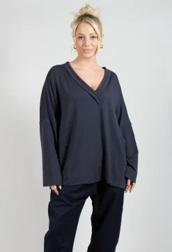 La Vaca Loca Tops^Modelo Top in Carbon Blue