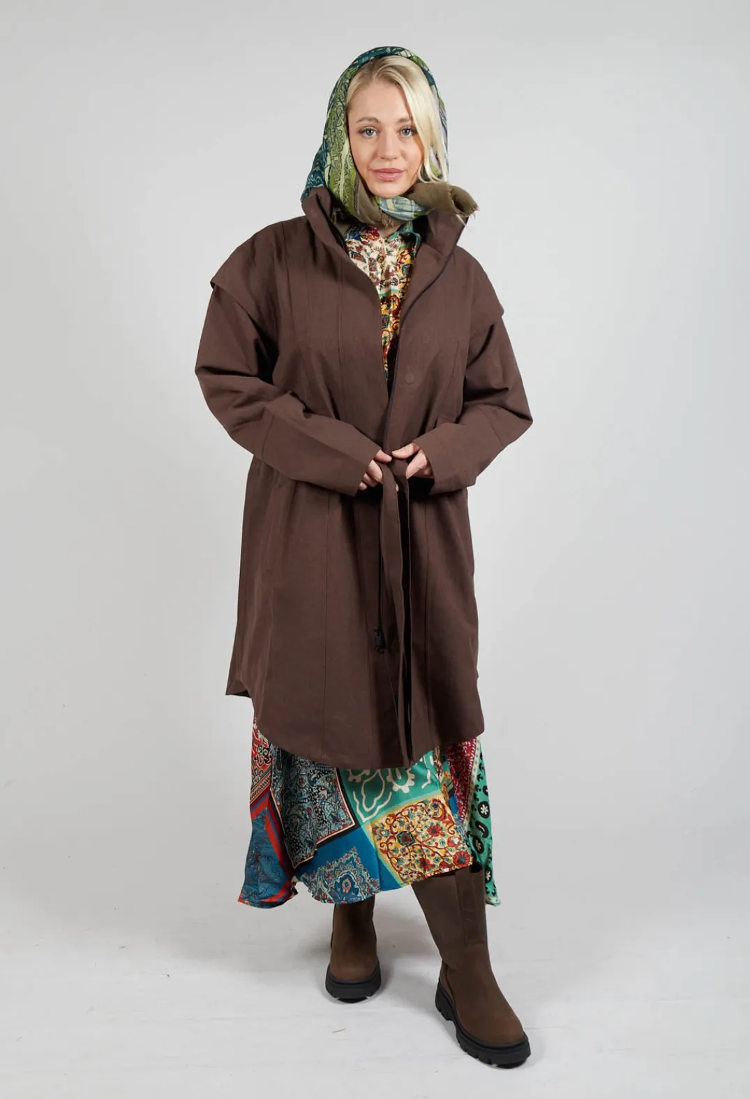 BRGN Coats^Monsun Coat in Chocolate Brown