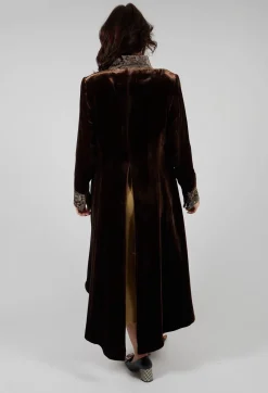 T.ba Coats^Morgana Embroidery Coat in Brown