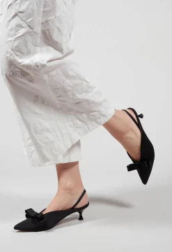 Beatrice B Flats^Mules with Maxi Bow in Black