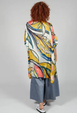 Bize Tops^Mullet Back Blouse in Original Pattern