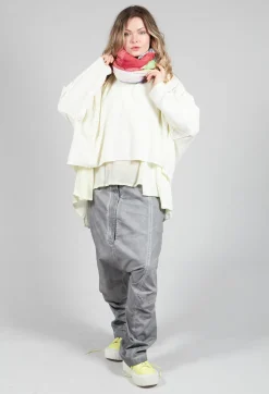 Rundholz Mainline Tops^Mullet Back T-Shirt in Lilly 10% Cloud