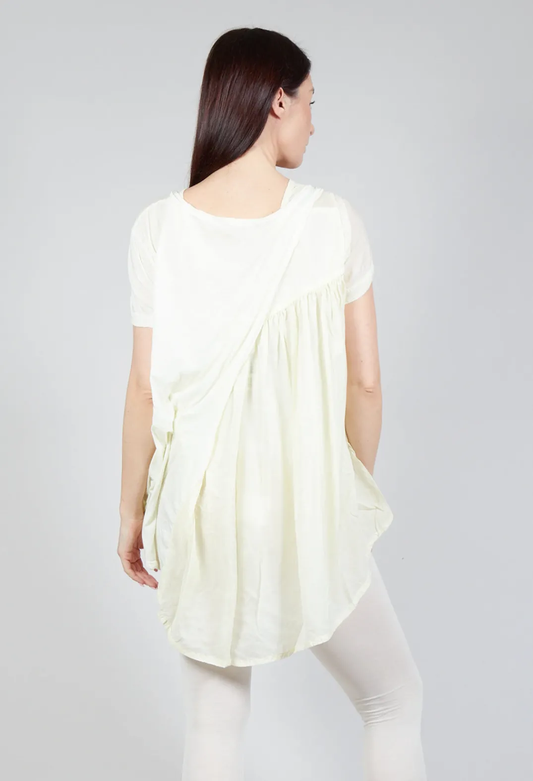 Rundholz Mainline Tops^Mullet Back T-Shirt in Lilly 10% Cloud