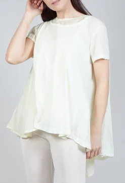 Rundholz Mainline Tops^Mullet Back T-Shirt in Lilly 10% Cloud