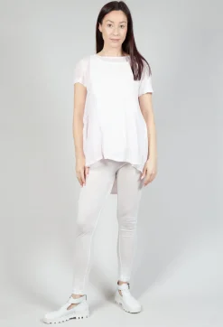 Rundholz Mainline Tops^Mullet Back T-Shirt in Rose 10% Cloud
