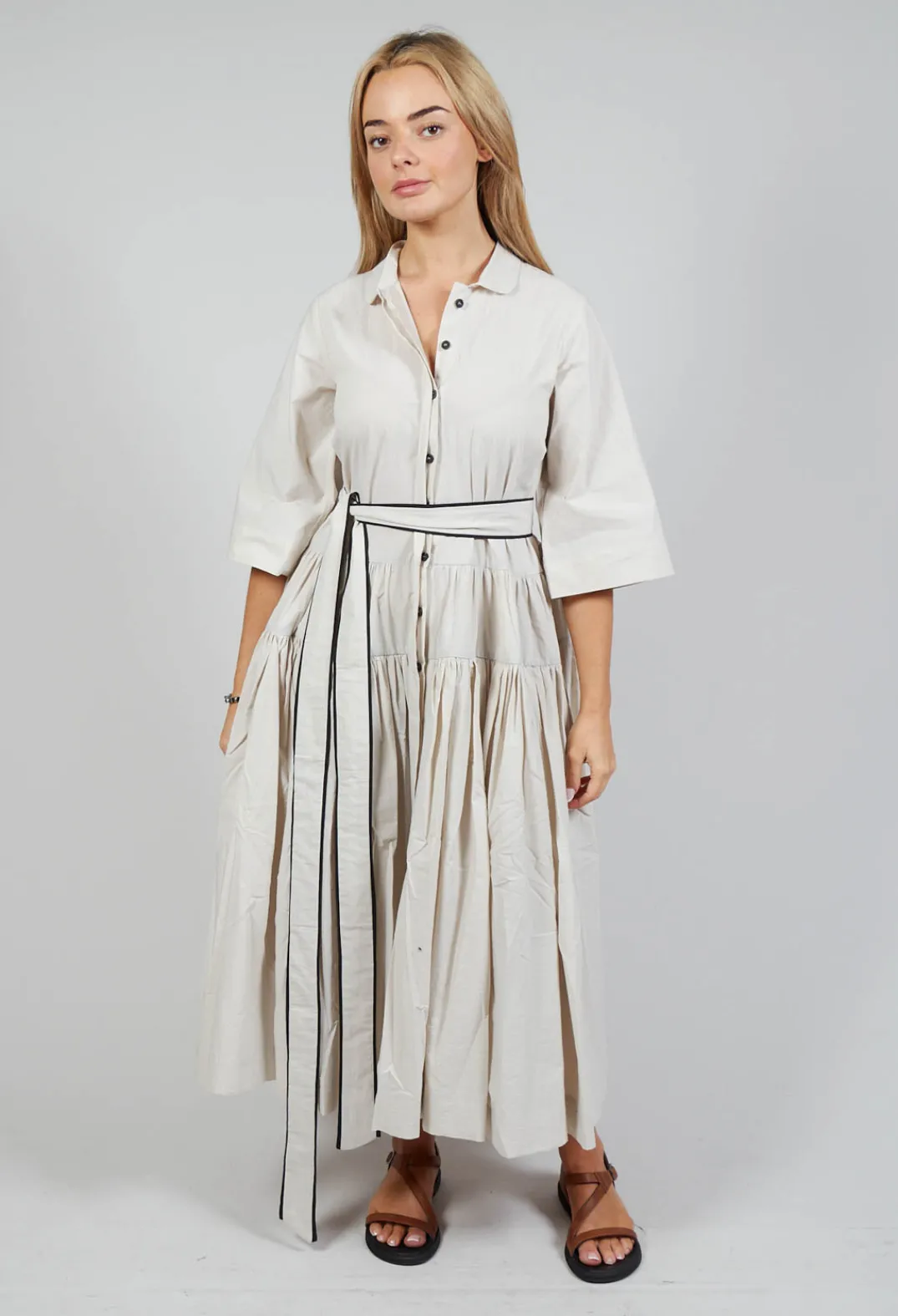 Les Filles d'Ailleurs Dresses^Multi Tiered Dress in Beige