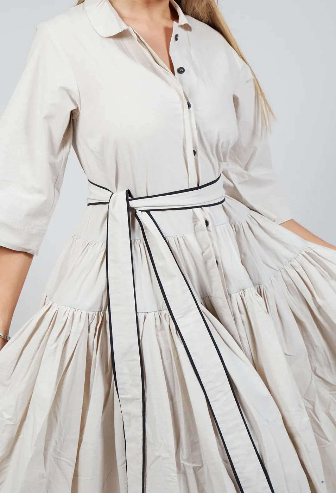 Les Filles d'Ailleurs Dresses^Multi Tiered Dress in Beige