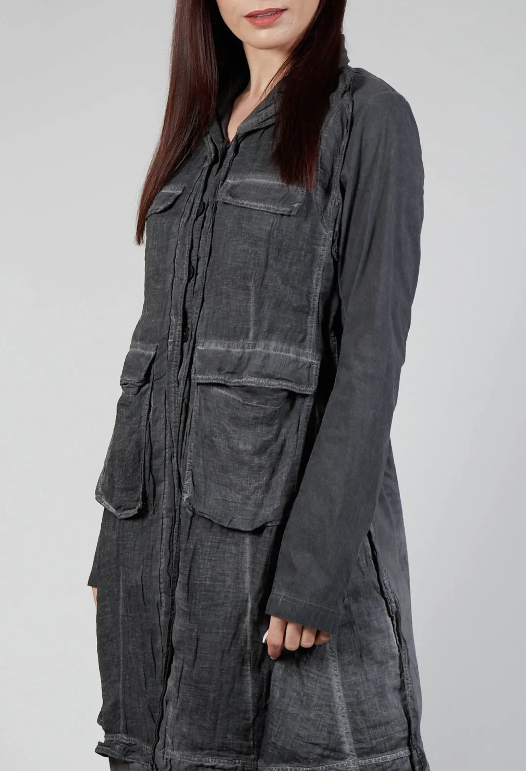 Rundholz Mainline Coats^Multi-Pocket Coat in Coal Cloud