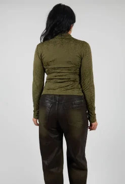 High Tops^Murmur Jersey Top in Green