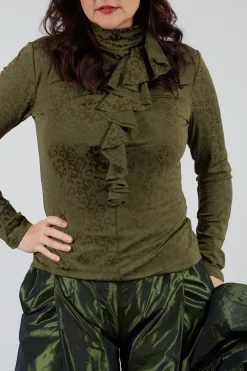 High Tops^Murmur Jersey Top in Green