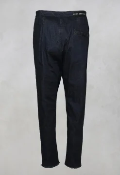 Umit Unal Jeans^Navy Jeans with Patches and Front Seams