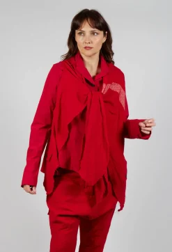 Rundholz Mainline Jackets^Neck Tie Contrast Stripe Jacket in Cardinal