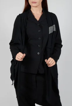 Rundholz Mainline Jackets^Neck Tie Contrast Stripe Jacket in Black