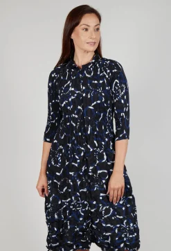 Alquema Dresses^Nehry Coat Dress in Black Dynasty