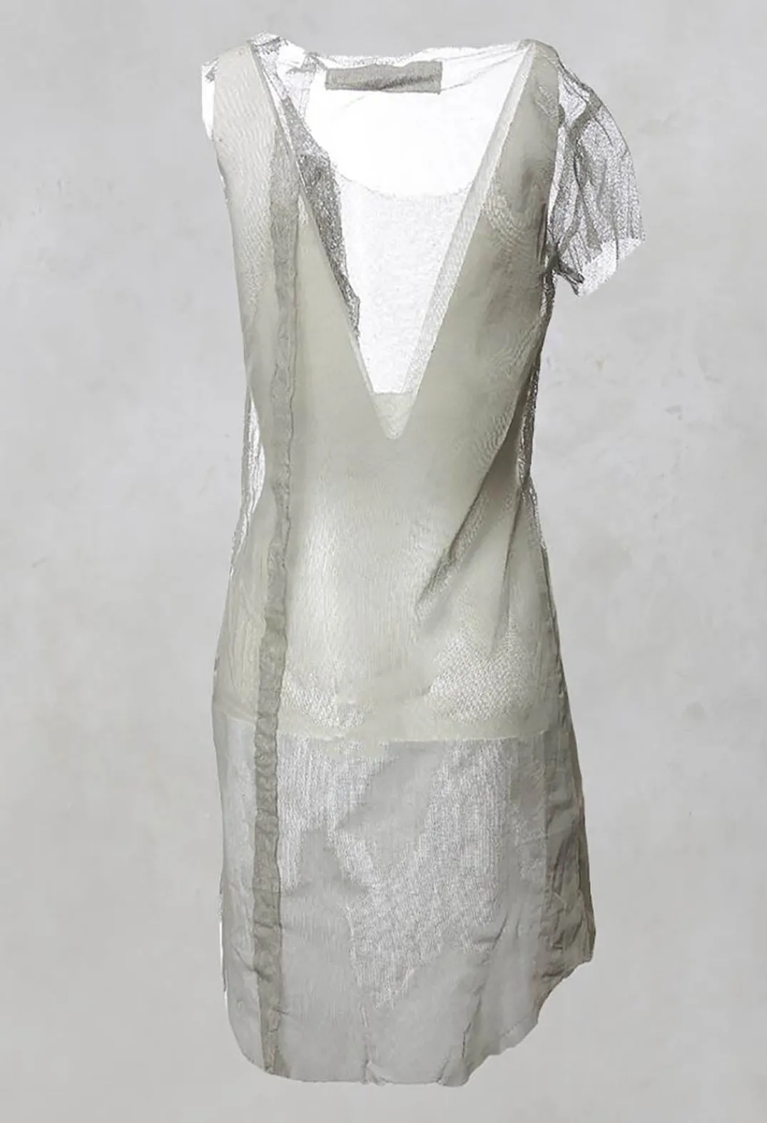 Rundholz Dip T-shirts^Net T Shirt with Button Front in Light Grey