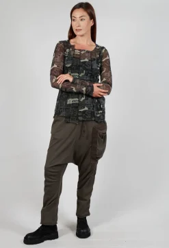 Rundholz Black Label Tops^Netted Long Sleeve Top in Multicolour