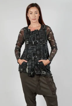 Rundholz Black Label Jackets^Netted Sleeve Jacket in Multicolour