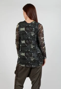 Rundholz Black Label Jackets^Netted Sleeve Jacket in Multicolour