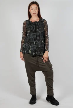 Rundholz Black Label Jackets^Netted Sleeve Jacket in Multicolour