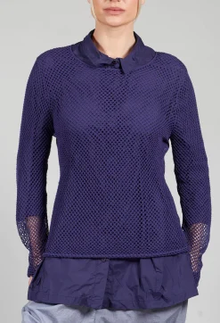Rundholz Black Label Tops^Netted Top in Azur