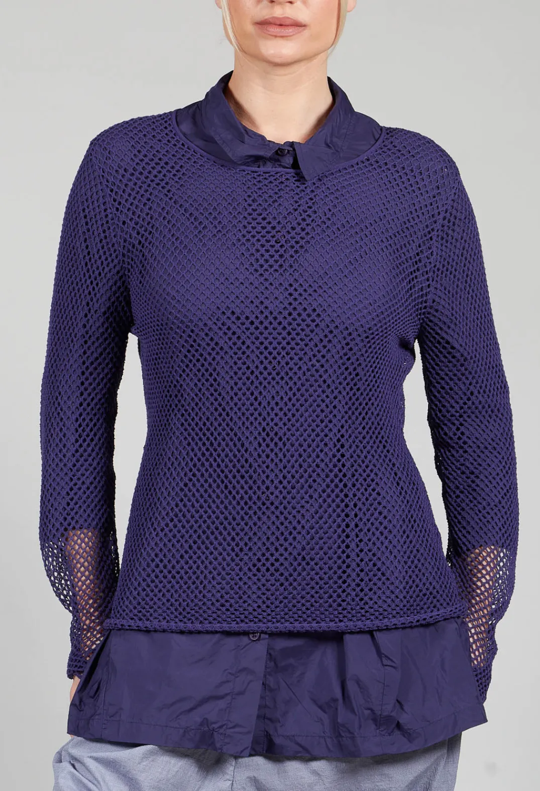 Rundholz Black Label Tops^Netted Top in Azur