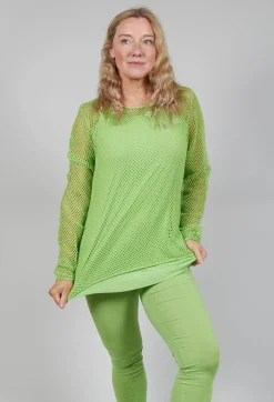 Rundholz Black Label Tops^Netted Top in Lime