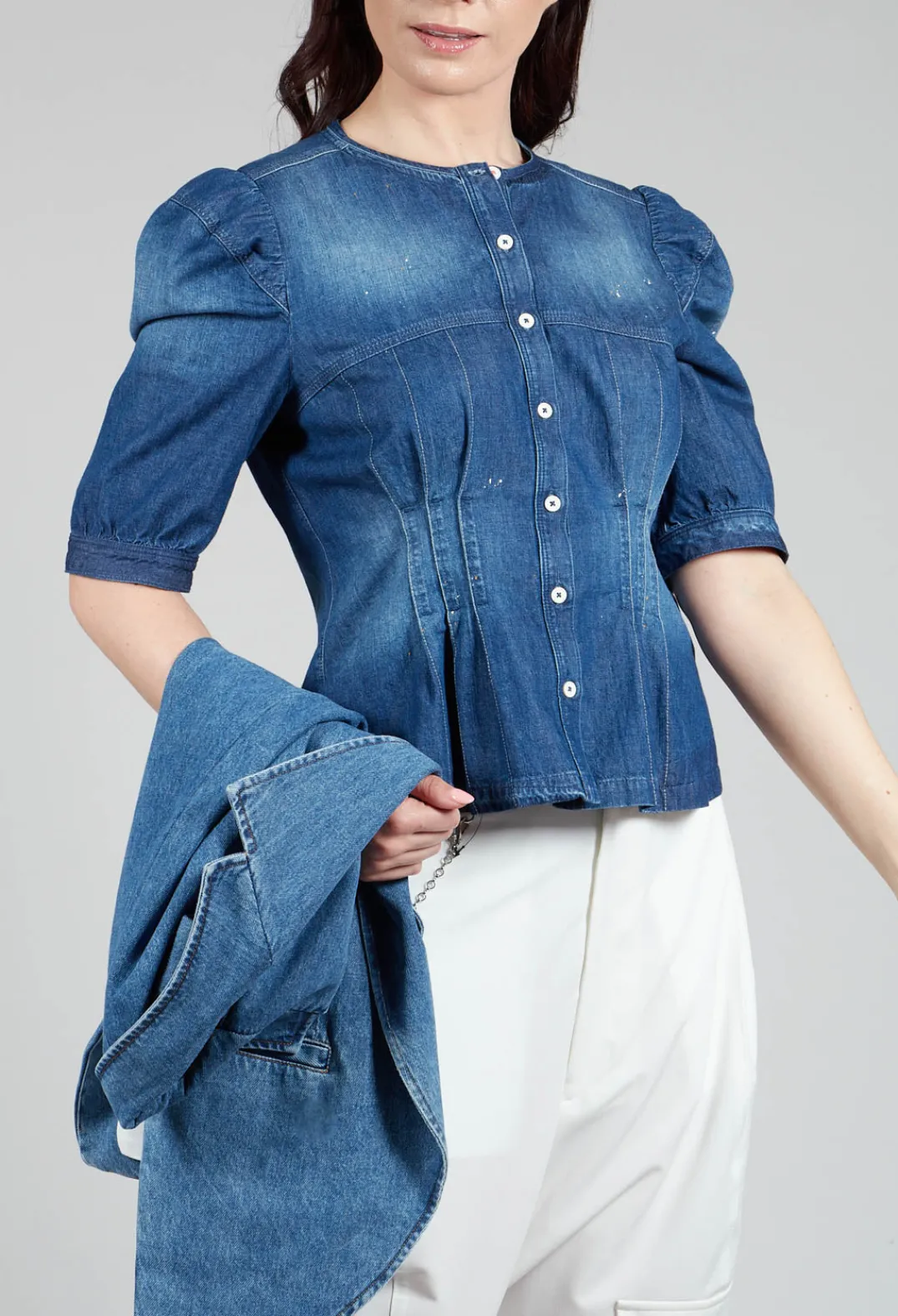 High Tops^Nicety Top in Denim Blue