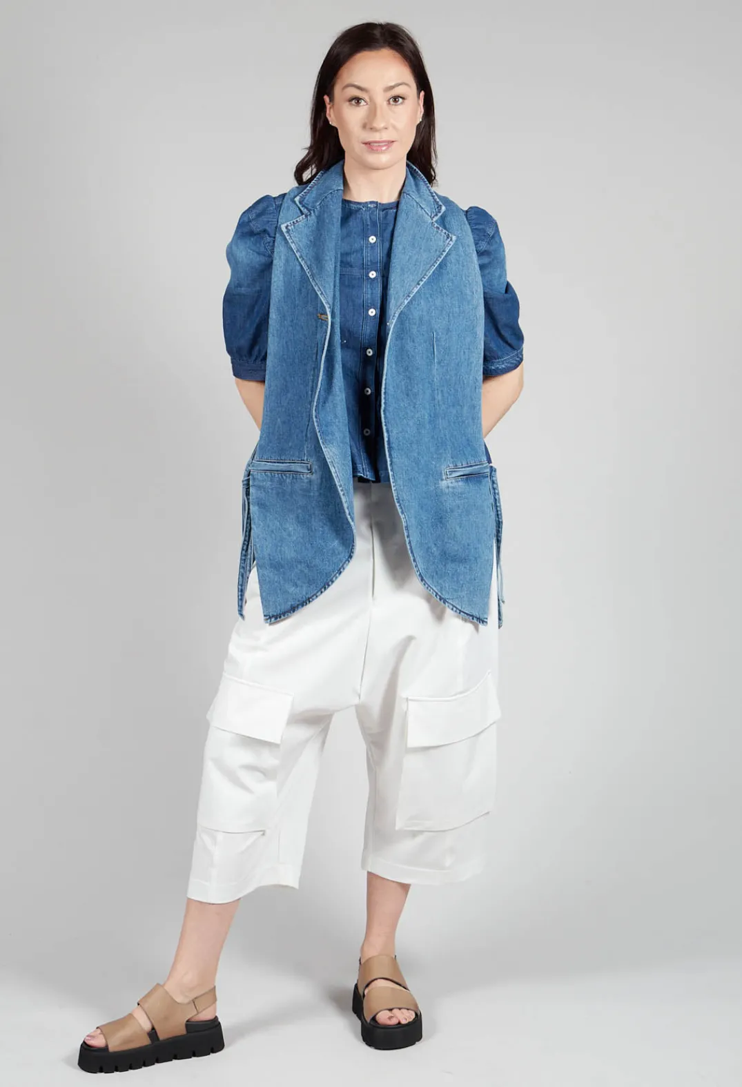 High Tops^Nicety Top in Denim Blue