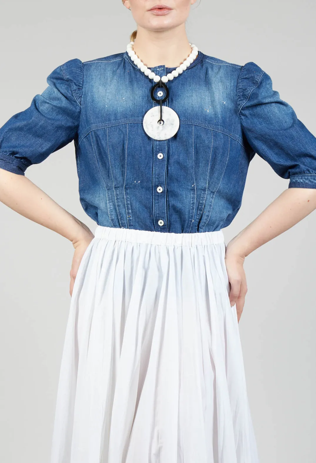 High Tops^Nicety Top in Denim Blue