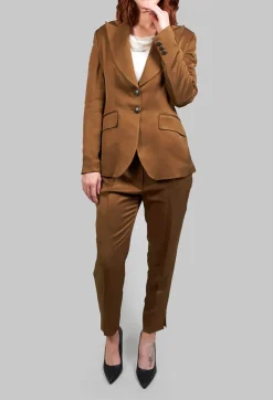 T.ba Jackets^Notched Lapel Blazer in Rust