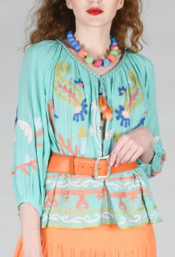 Rene Derhy Tops^Objectif Embroidered Top in Vert