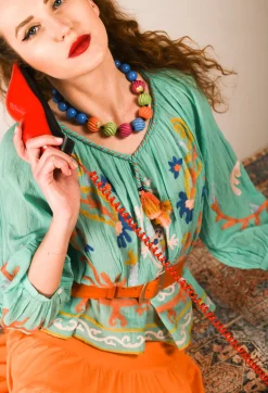 Rene Derhy Tops^Objectif Embroidered Top in Vert