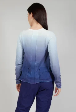 Rundholz Black Label Cardigans^Ombre Knitted Cardigan in Azur Print