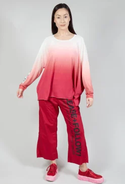 Rundholz Black Label Jumpers^Ombre Knitted Top in Chili Print