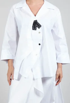 Bize Shirts & Blouses^Open Collar Shirt in White