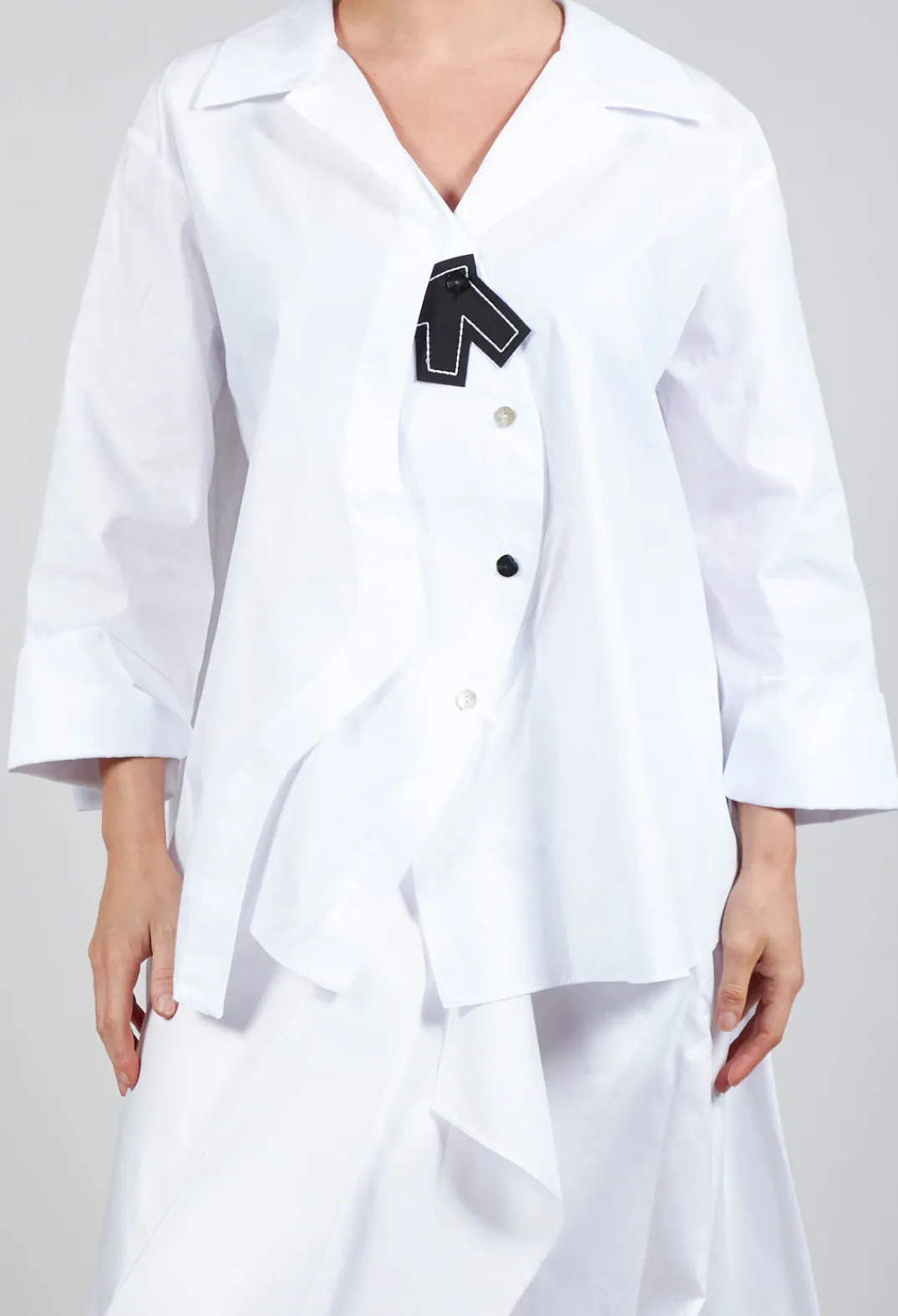 Bize Shirts & Blouses^Open Collar Shirt in White