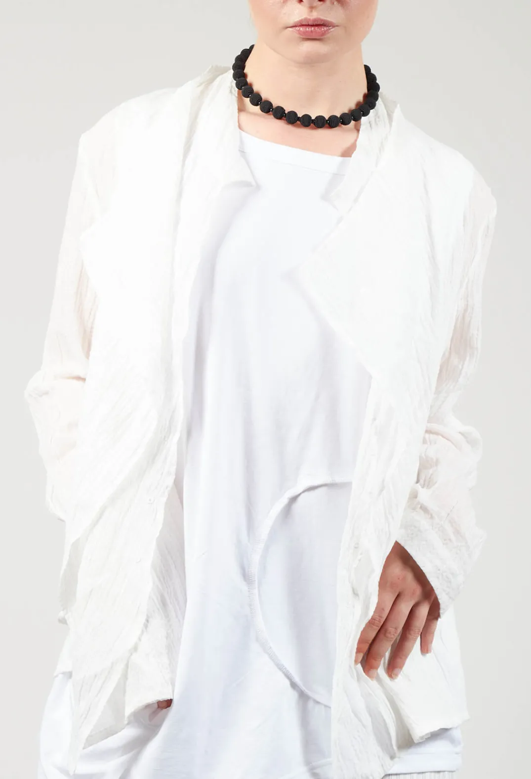 Moyuru Jackets^Open Front Jacket in White
