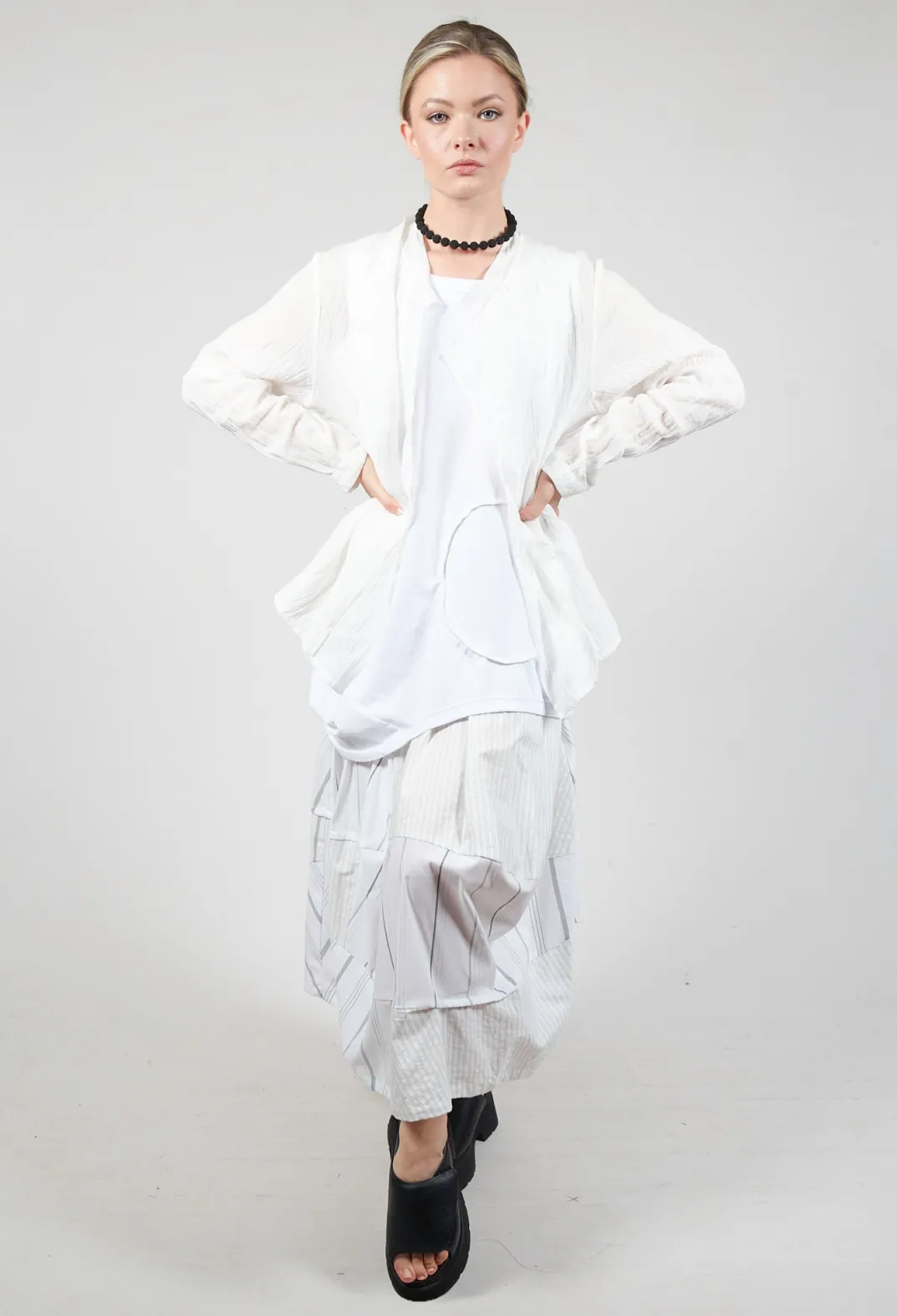 Moyuru Jackets^Open Front Jacket in White