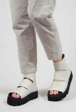 Lofina Boots^Open Toe Cut Out Boots in Gasoline Greige