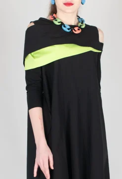 Xenia Design Dresses^OPLI Dress in Black Light Green