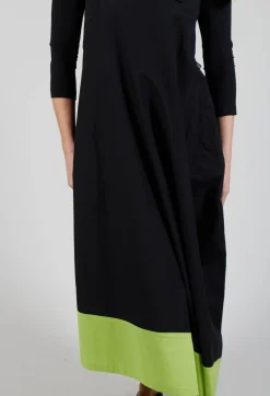 Xenia Design Dresses^OPLI Dress in Black Light Green