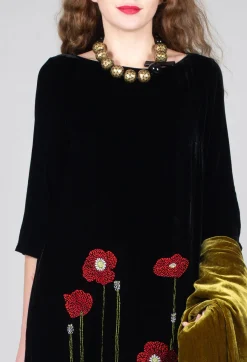 Bianco Levrin Dresses^Oriana Dress in Poppy Black