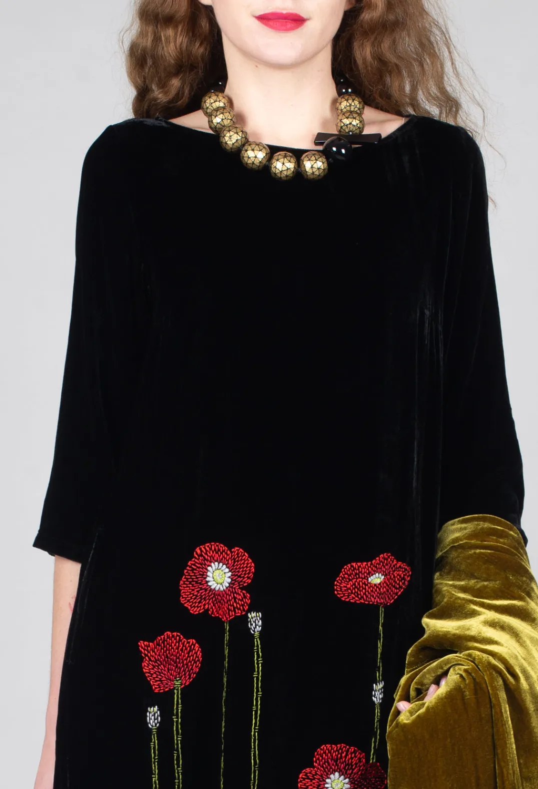 Bianco Levrin Dresses^Oriana Dress in Poppy Black