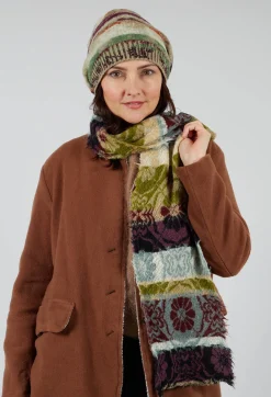 Butapana Scarves^Oriental Wool Scarf in Olive